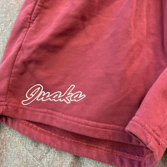 NWOT Inaka Power Burgundy Shorts with Logo - Picture 3 of 6